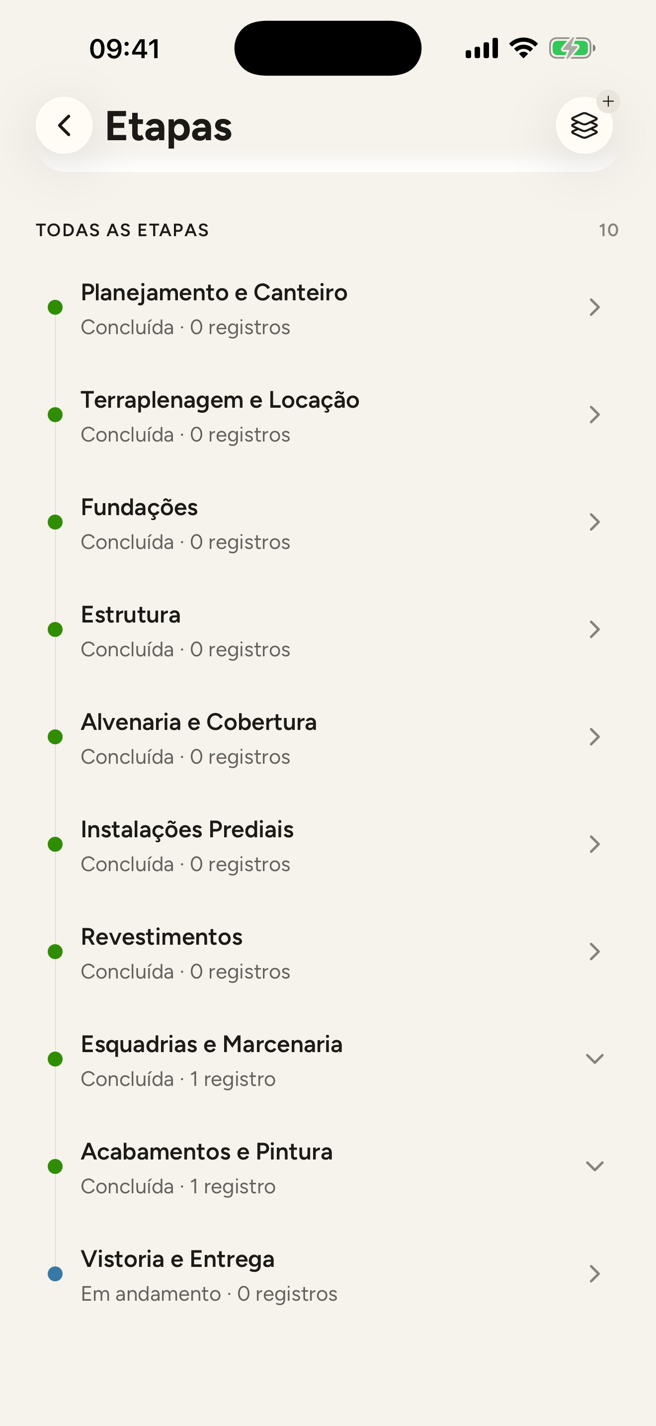 Lista de etapas da obra, da fundação aos acabamentos